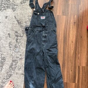 Black Denim Overalls